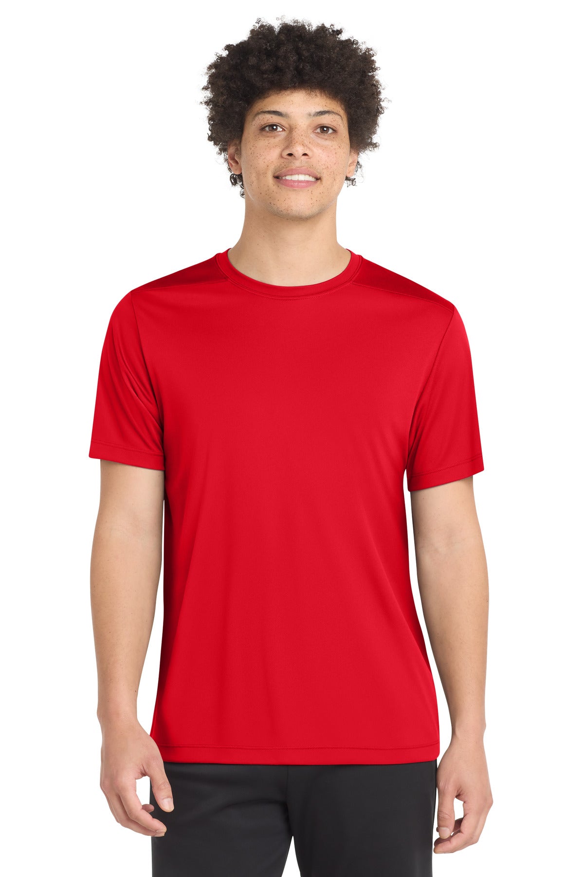 Custom logo Sport-Tek ® Posi-UV® Pro Tee. ST420 in True Red