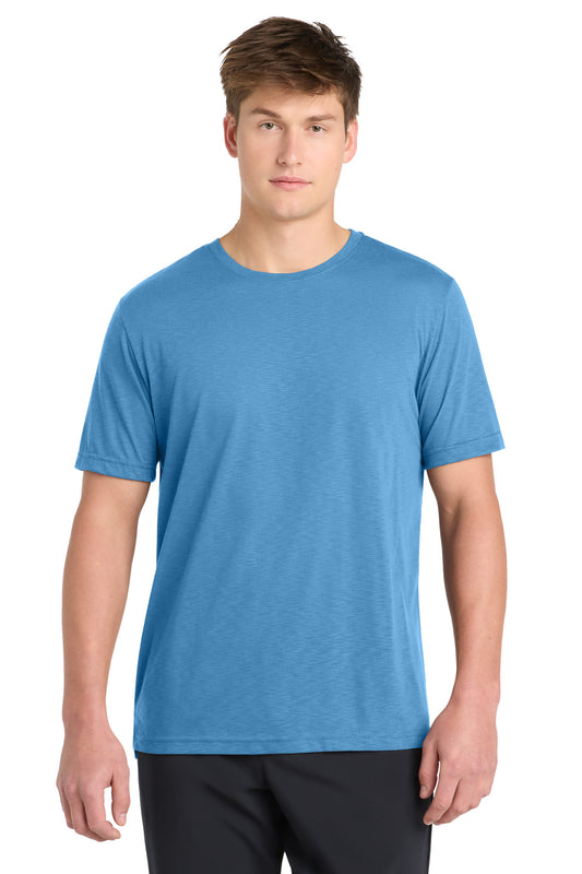 Custom logo Sport-Tek® PosiCharge® Strive Tee. ST430 in Carolina Blue
