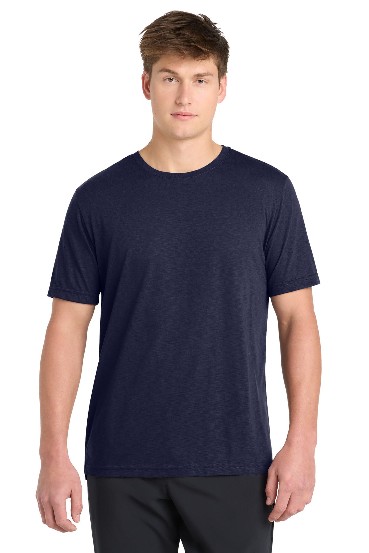 Custom logo Sport-Tek® PosiCharge® Strive Tee. ST430 in True Navy