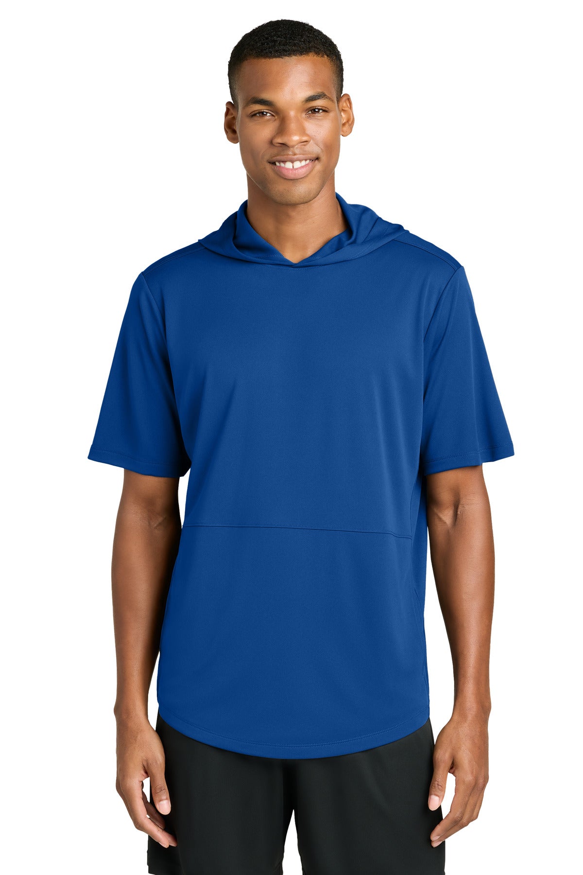 Custom logo Sport-Tek® Club Short Sleeve Hoodie ST445 in True Royal