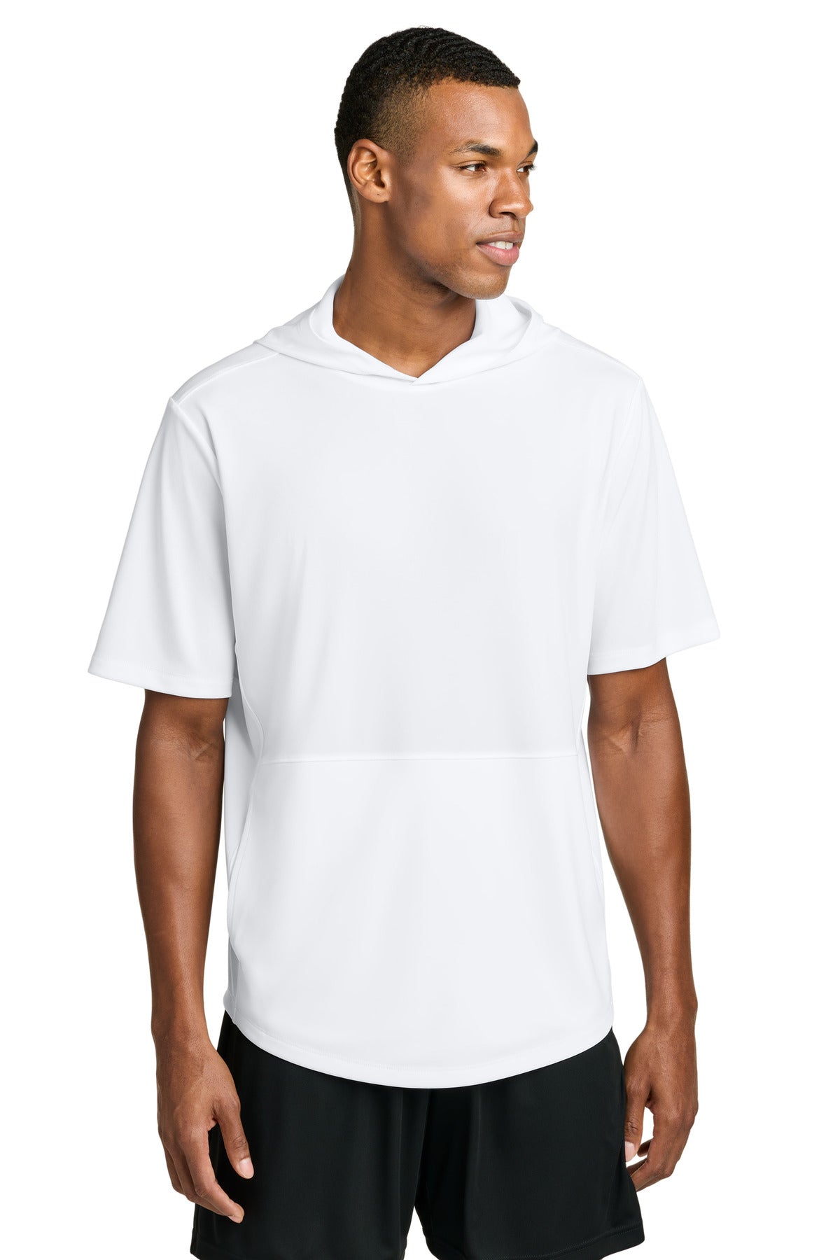 Custom logo Sport-Tek® Club Short Sleeve Hoodie ST445 in White