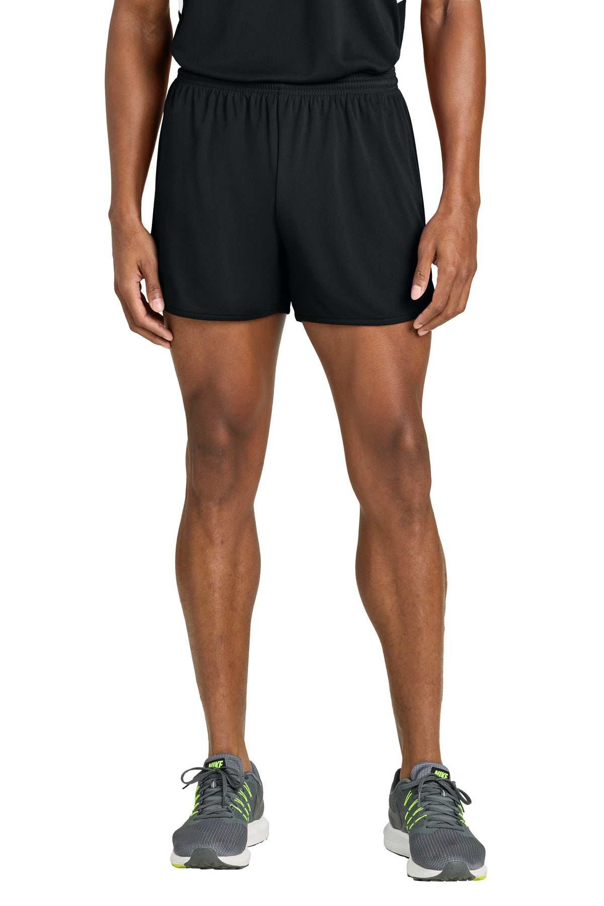 Custom logo Sport-Tek® Club 4  Track Short ST447 in Black