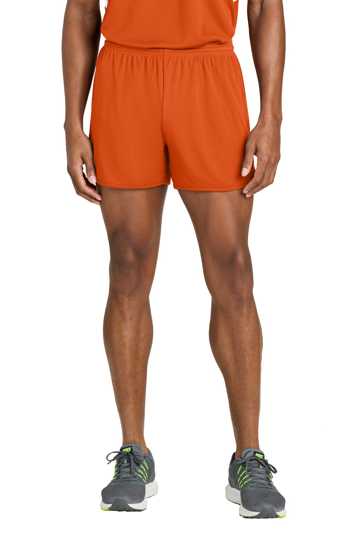 Custom logo Sport-Tek® Club 4  Track Short ST447 in Deep Orange