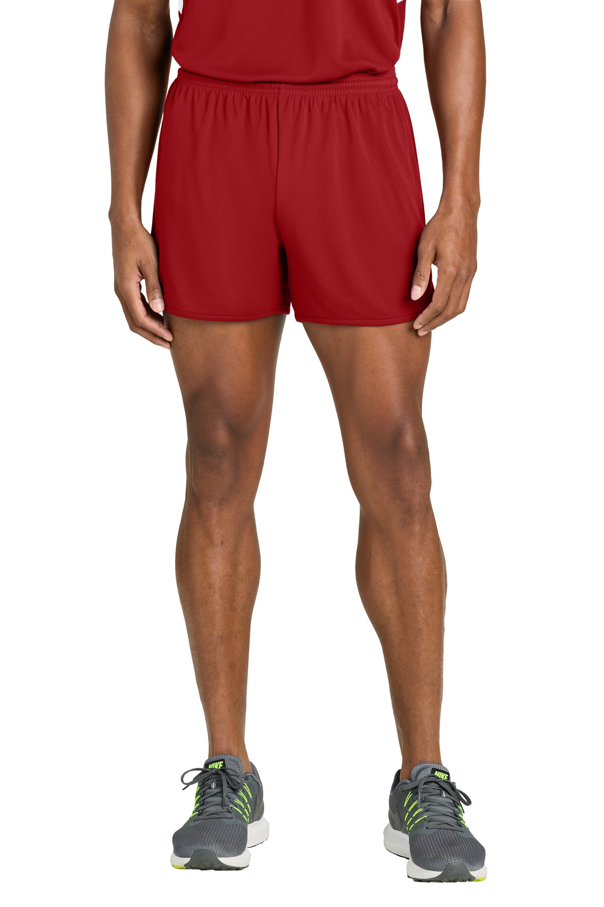 Custom logo Sport-Tek® Club 4  Track Short ST447 in Deep Red
