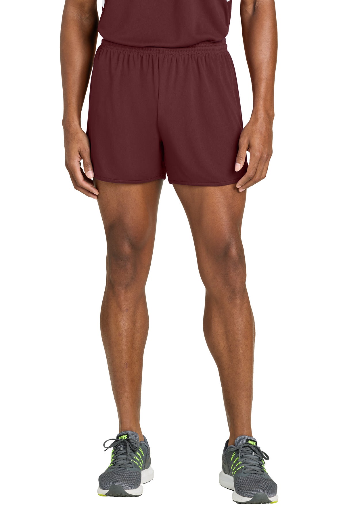 Custom logo Sport-Tek® Club 4  Track Short ST447 in Maroon