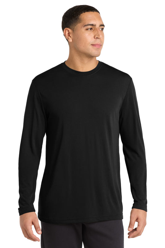 Custom logo Sport-Tek® Long Sleeve PosiCharge® Competitor™ Cotton Touch™ Tee. ST450LS in Black