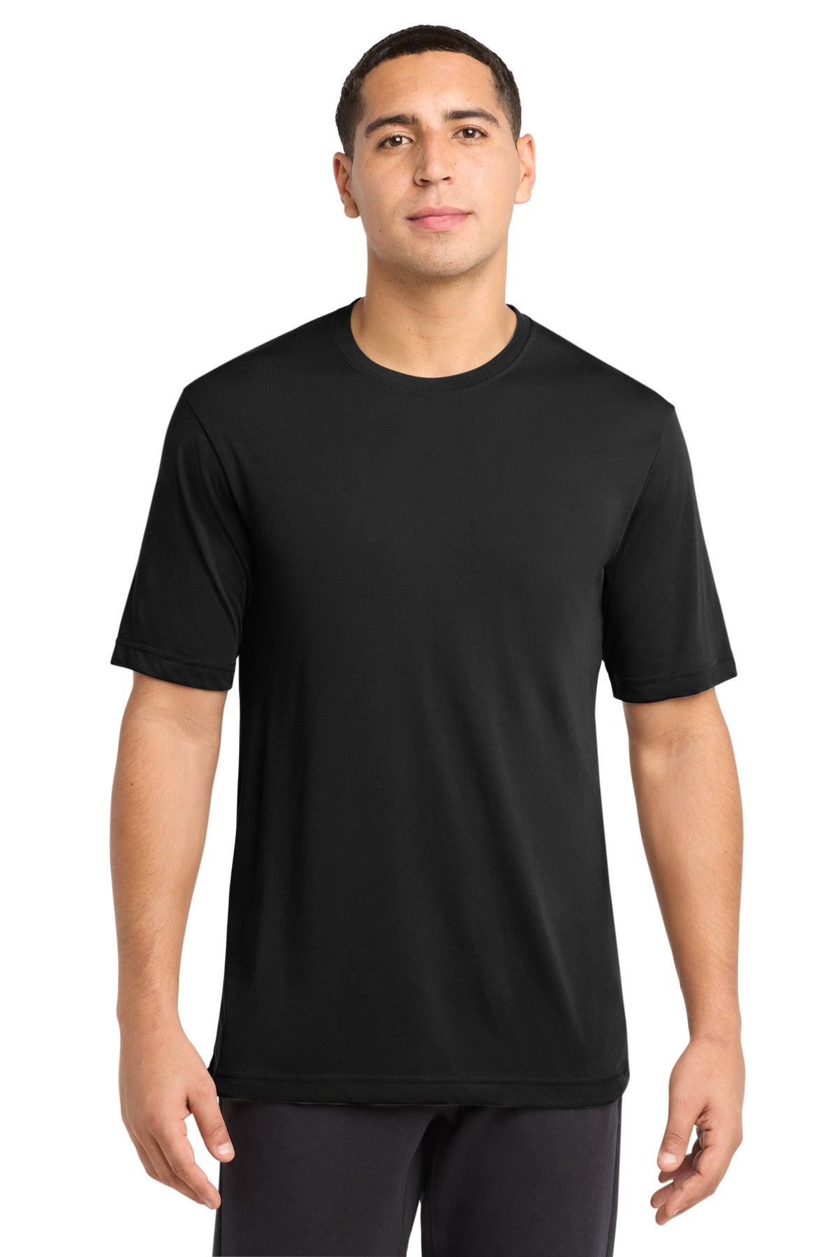 Custom logo Sport-Tek® PosiCharge® Competitor™ Cotton Touch™ Tee. ST450 in Black