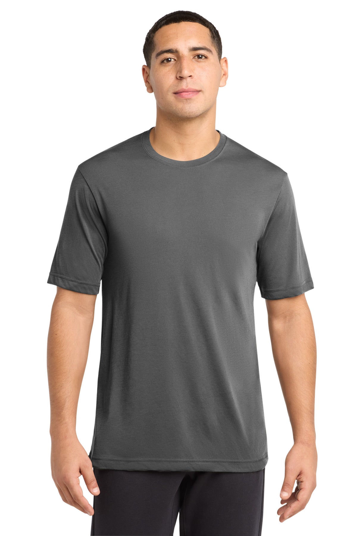 Custom logo Sport-Tek® PosiCharge® Competitor™ Cotton Touch™ Tee. ST450 in Dark Smoke Grey
