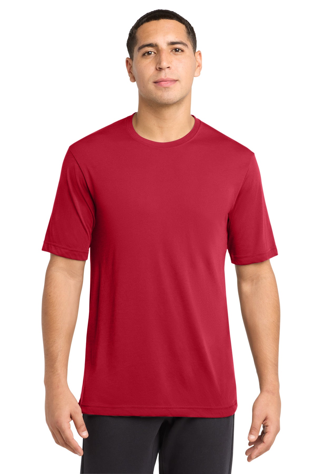 Custom logo Sport-Tek® PosiCharge® Competitor™ Cotton Touch™ Tee. ST450 in Deep Red