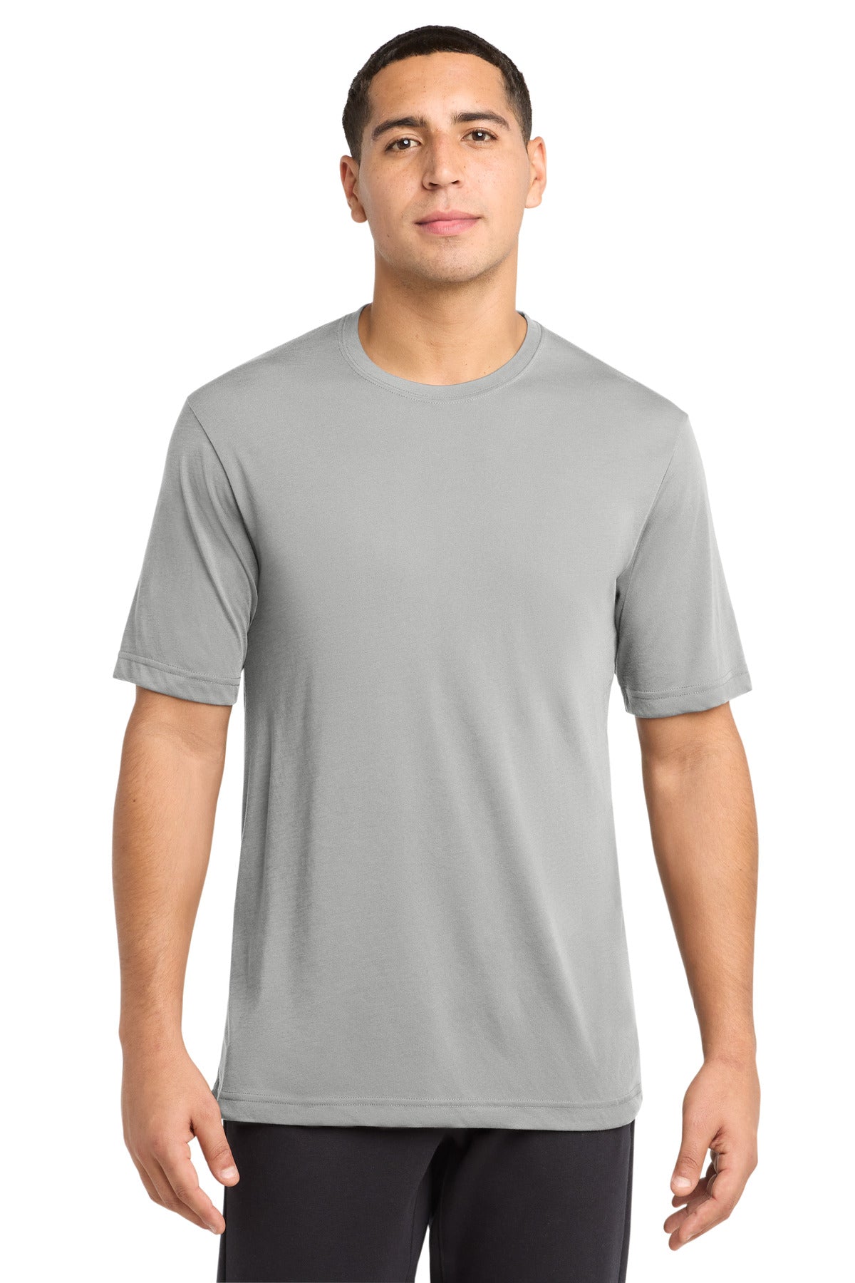 Custom logo Sport-Tek® PosiCharge® Competitor™ Cotton Touch™ Tee. ST450 in Silver
