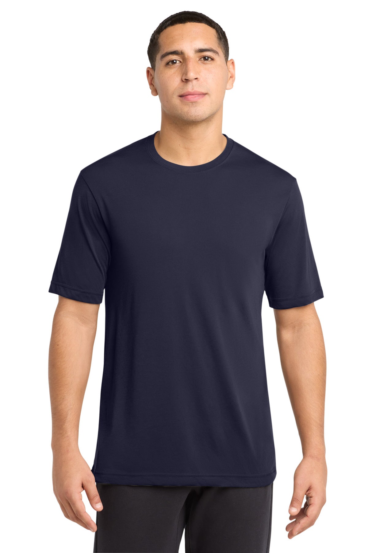 Custom logo Sport-Tek® PosiCharge® Competitor™ Cotton Touch™ Tee. ST450 in True Navy