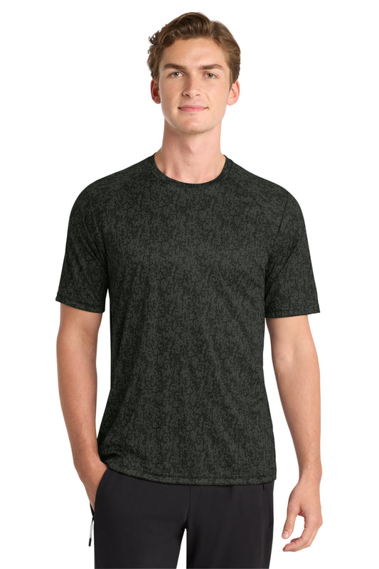 Custom logo Sport-Tek ® Digi Camo Tee. ST460 in Black