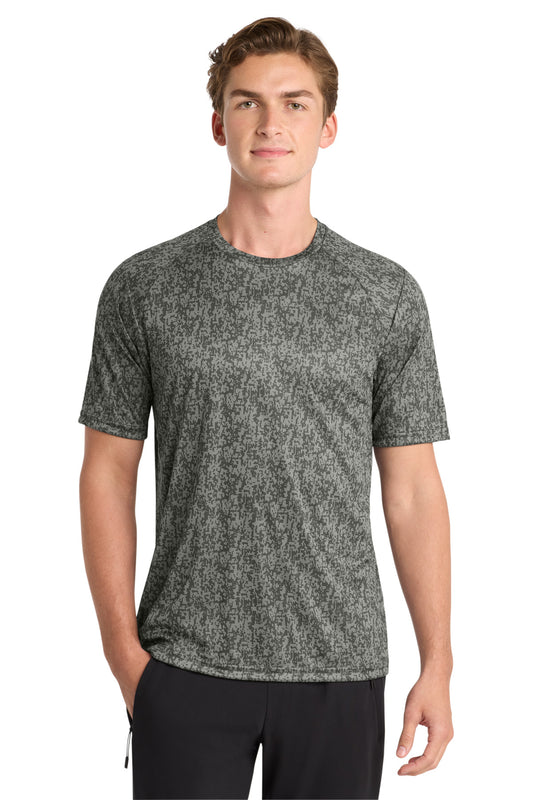 Custom logo Sport-Tek ® Digi Camo Tee. ST460 in Grey Concrete