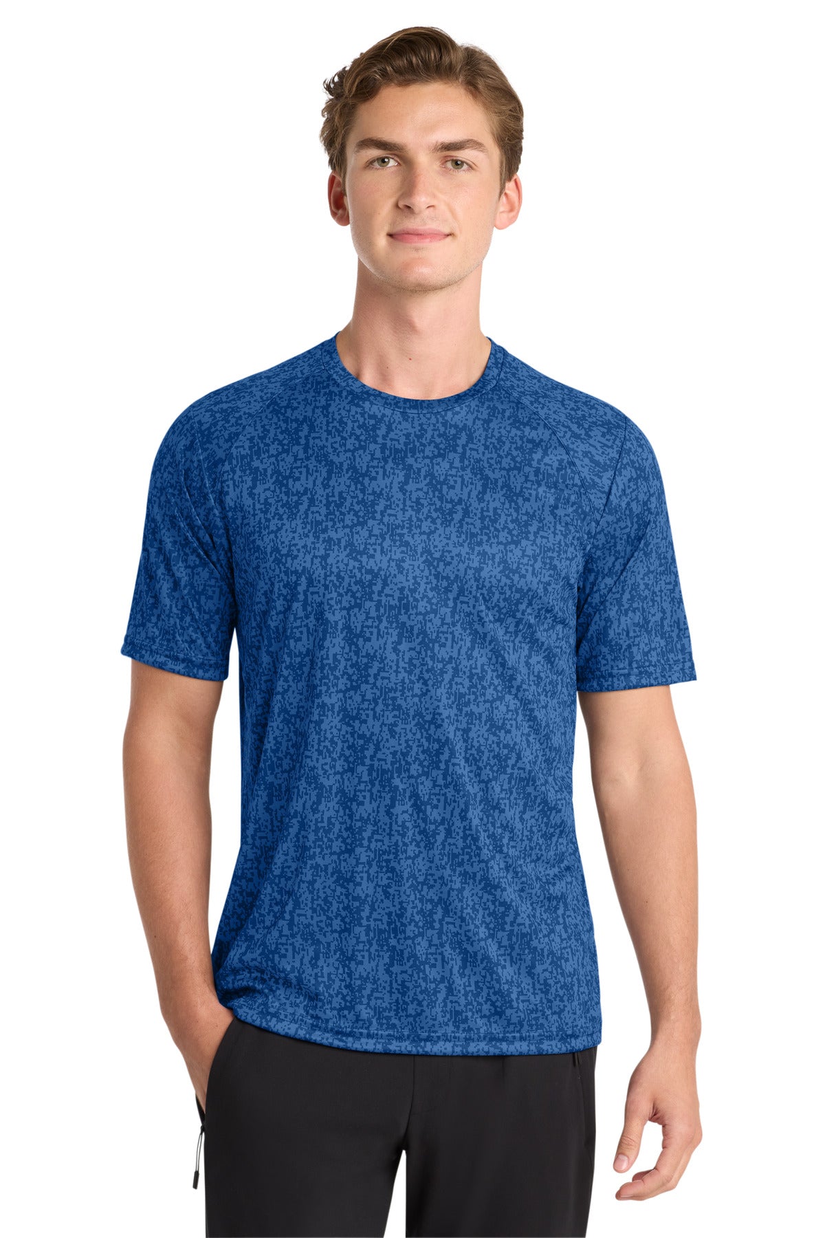 Custom logo Sport-Tek ® Digi Camo Tee. ST460 in True Royal
