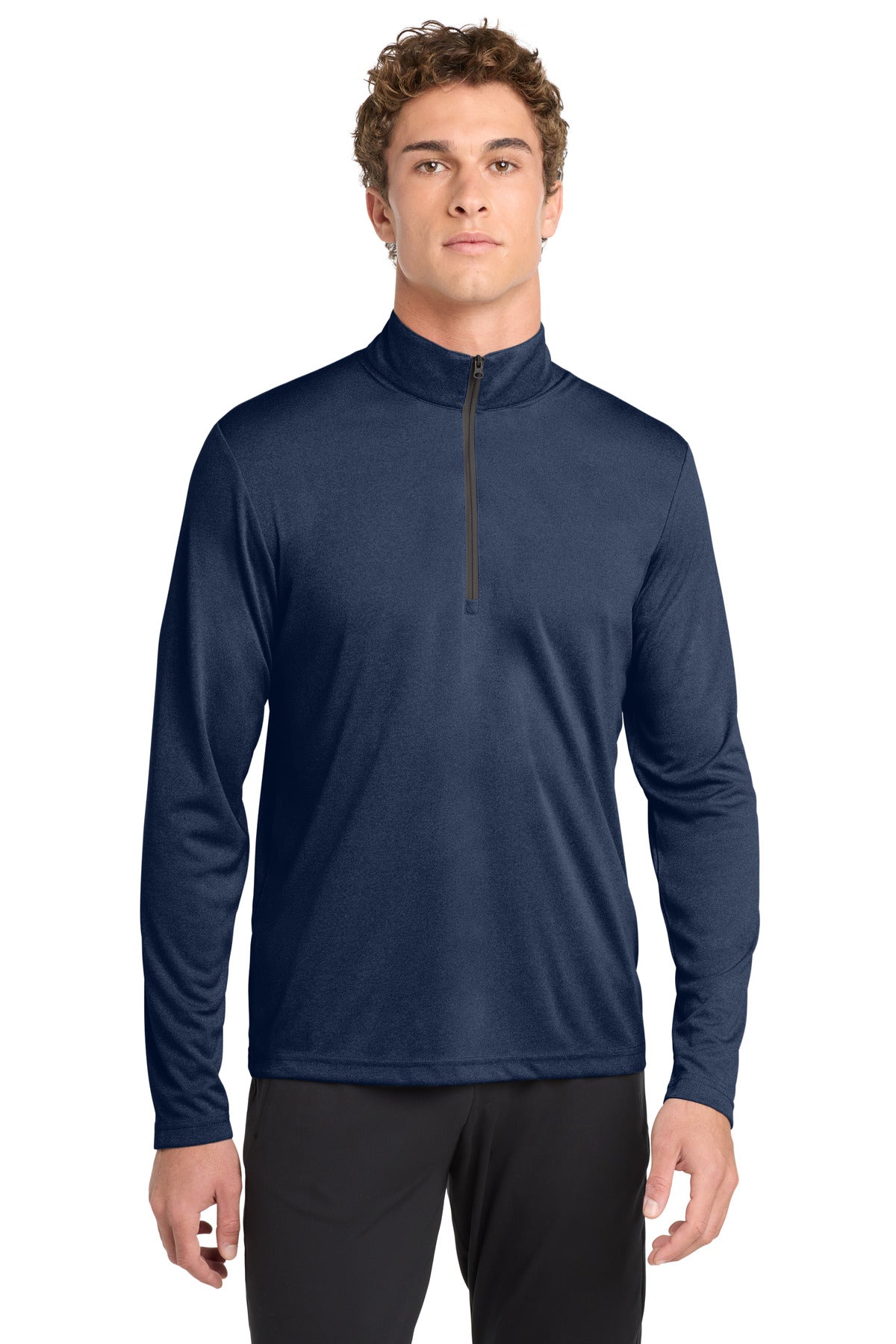 Custom logo Sport-Tek ® Endeavor 1/2-Zip Pullover. ST469 in Dark Royal Heather