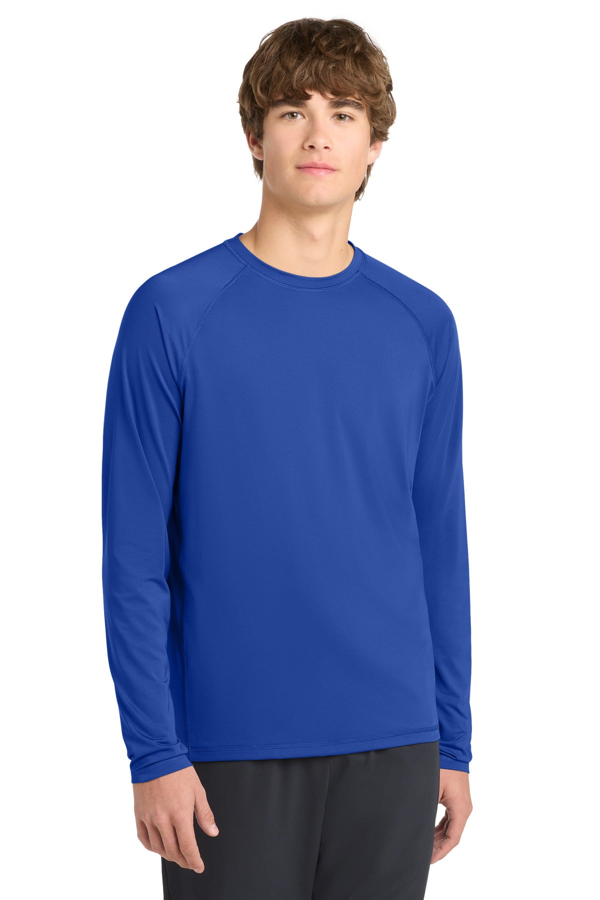 Custom logo Sport-Tek ® Long Sleeve Rashguard Tee. ST470LS in True Royal