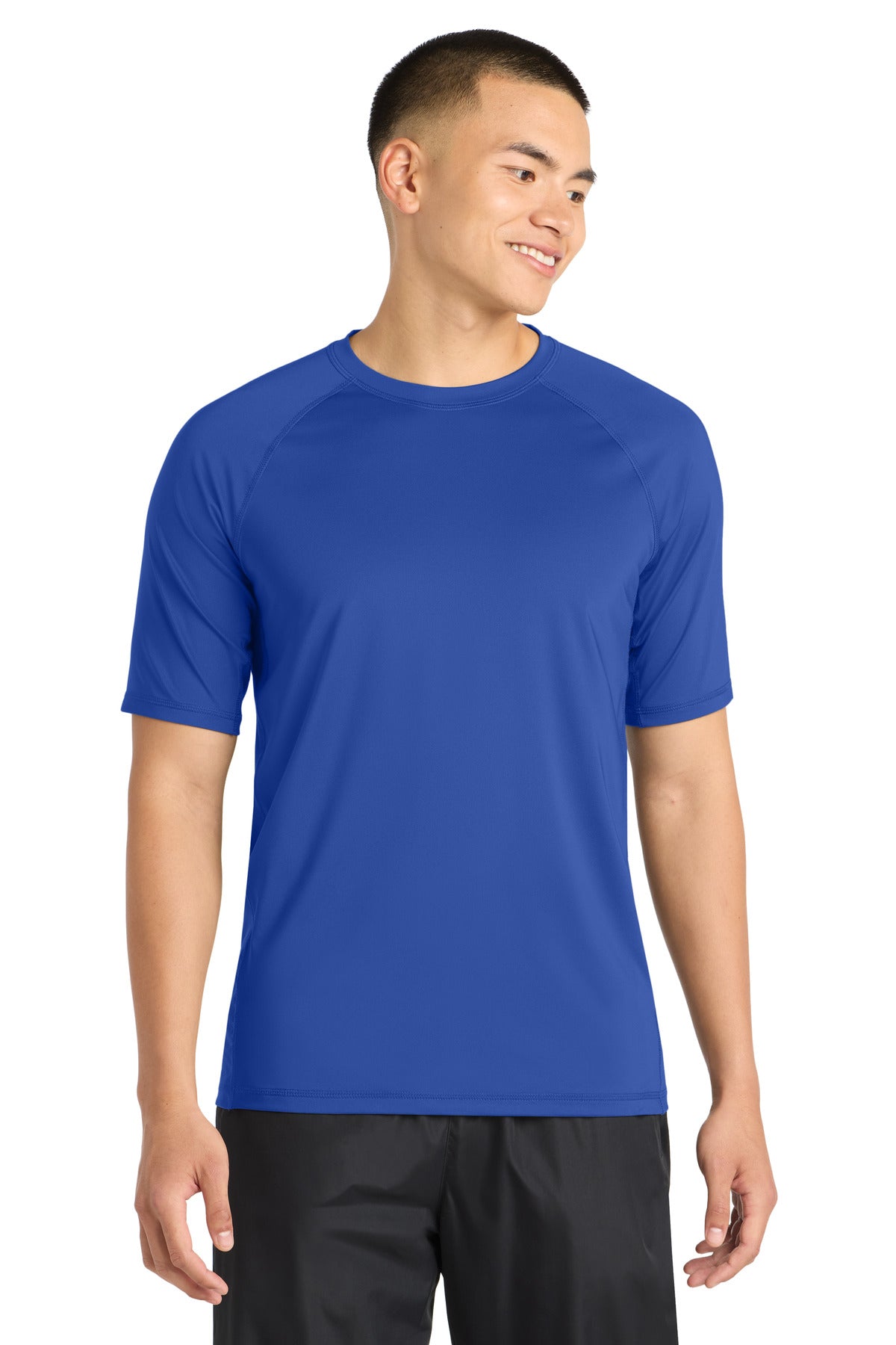 Custom logo Sport-Tek ® Rashguard Tee. ST470 in True Royal