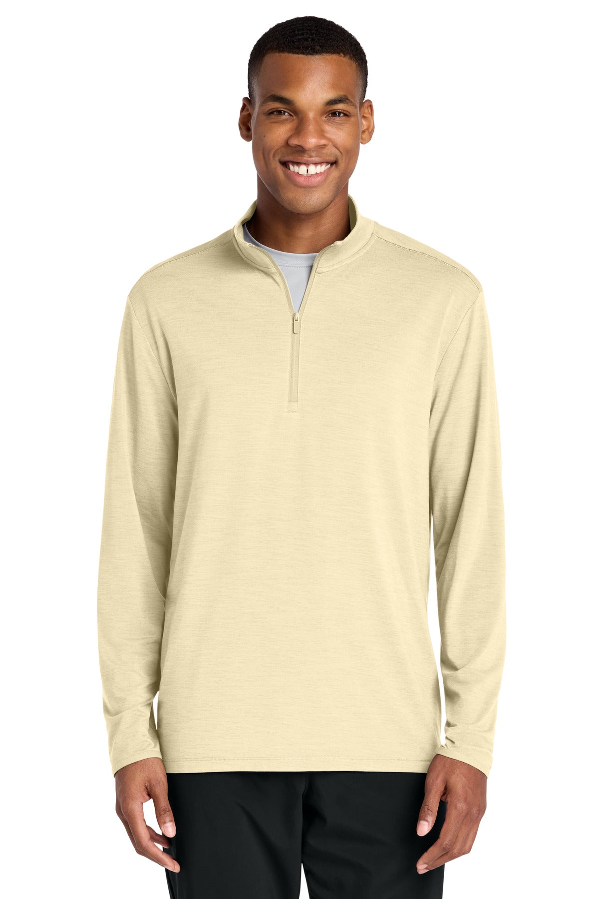 Custom logo Sport-Tek® Versa 1/4-Zip ST491 in Light Suede