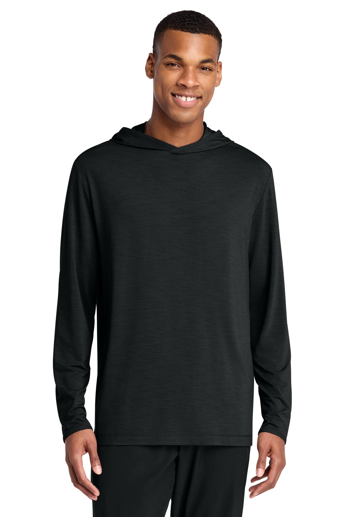 Custom logo Sport-Tek® Versa Long Sleeve Pullover Hoodie ST492 in Black