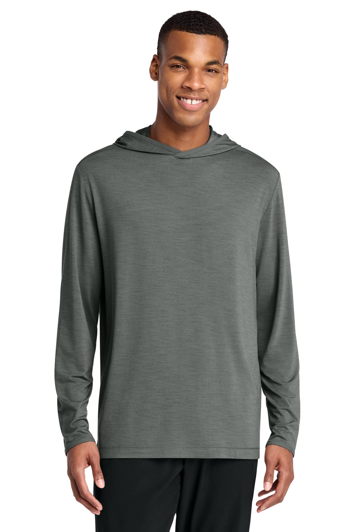 Custom logo Sport-Tek® Versa Long Sleeve Pullover Hoodie ST492 in Shadow Grey