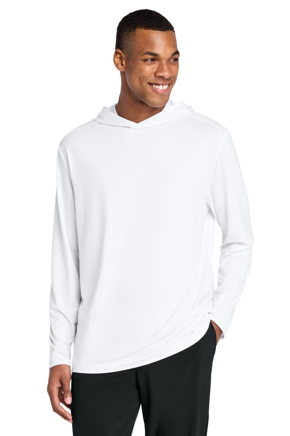 Custom logo Sport-Tek® Versa Long Sleeve Pullover Hoodie ST492 in White