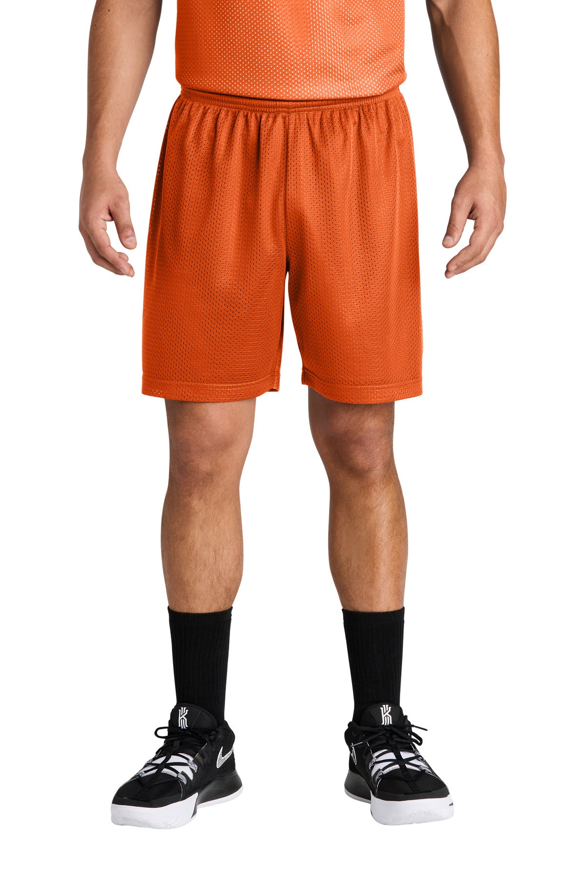 Custom logo Sport-Tek® PosiCharge® Mesh 7  Short ST5100 in Deep Orange