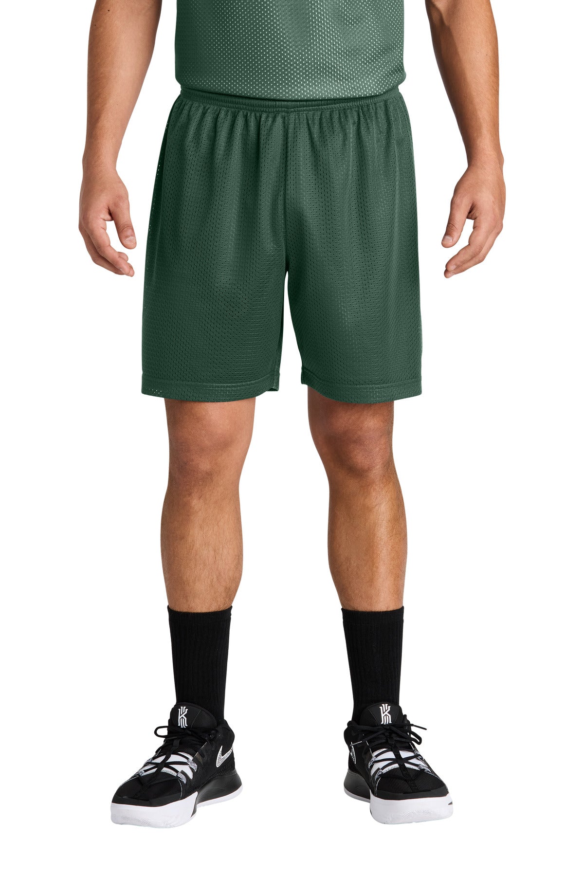 Custom logo Sport-Tek® PosiCharge® Mesh 7  Short ST5100 in Forest Green
