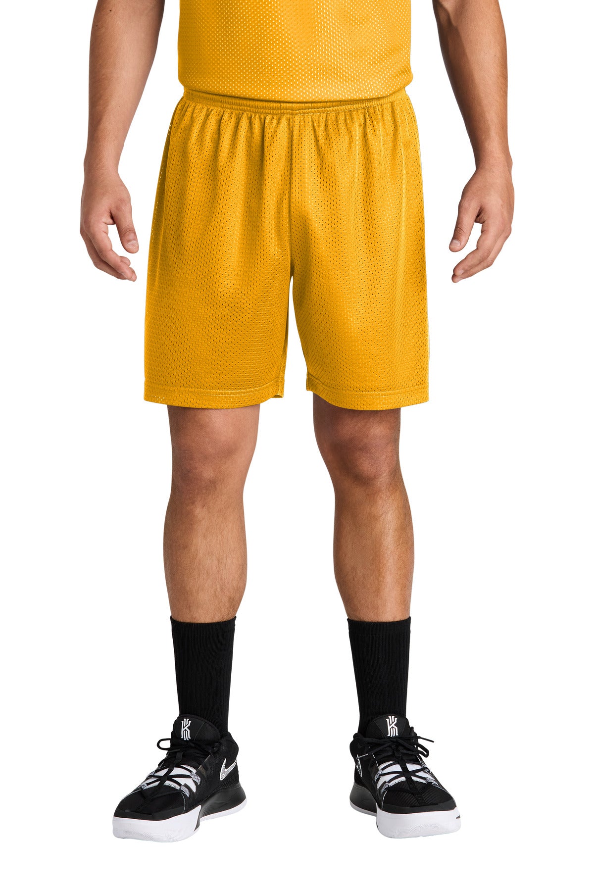 Custom logo Sport-Tek® PosiCharge® Mesh 7  Short ST5100 in Gold