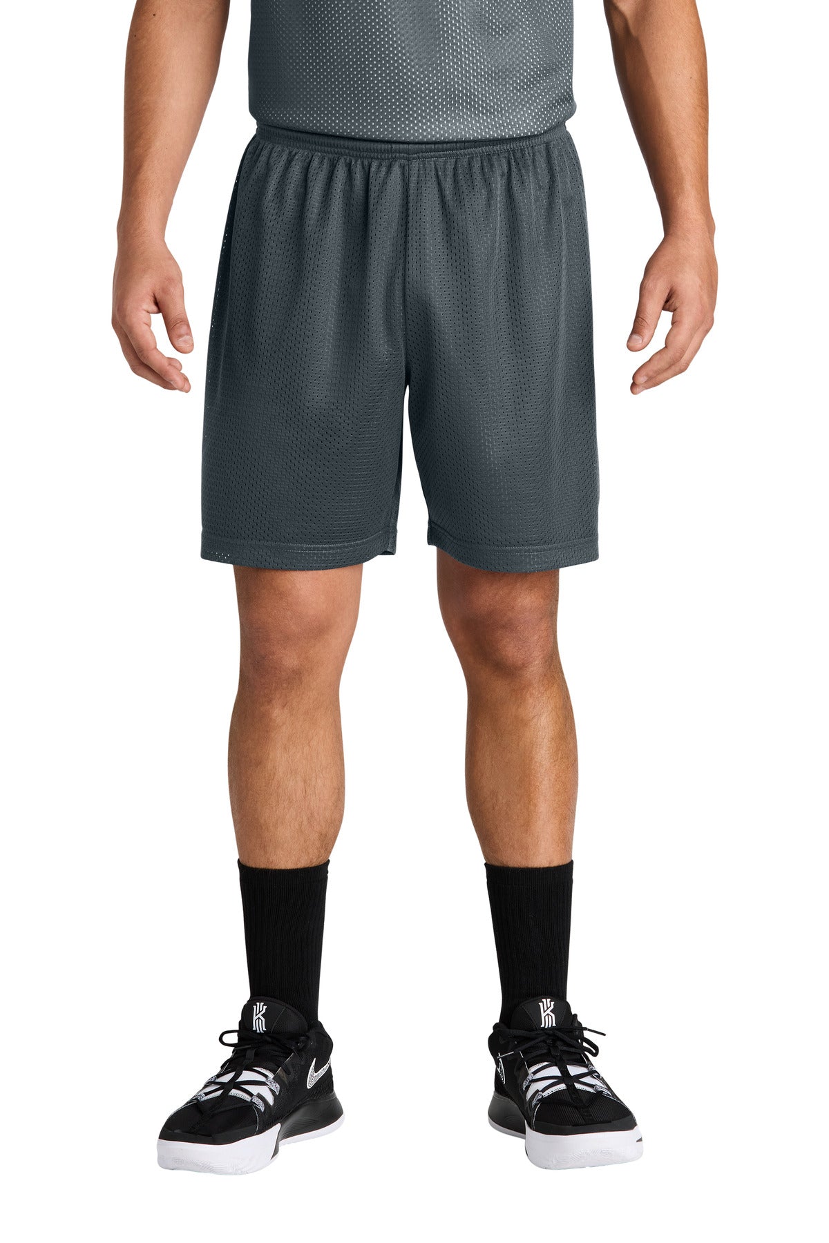 Custom logo Sport-Tek® PosiCharge® Mesh 7  Short ST5100 in Iron Grey