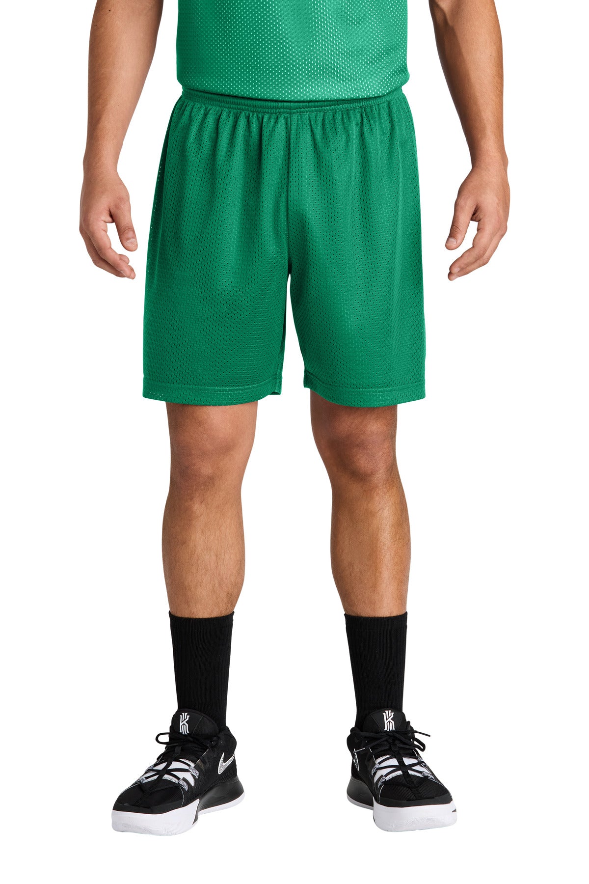 Custom logo Sport-Tek® PosiCharge® Mesh 7  Short ST5100 in Kelly Green