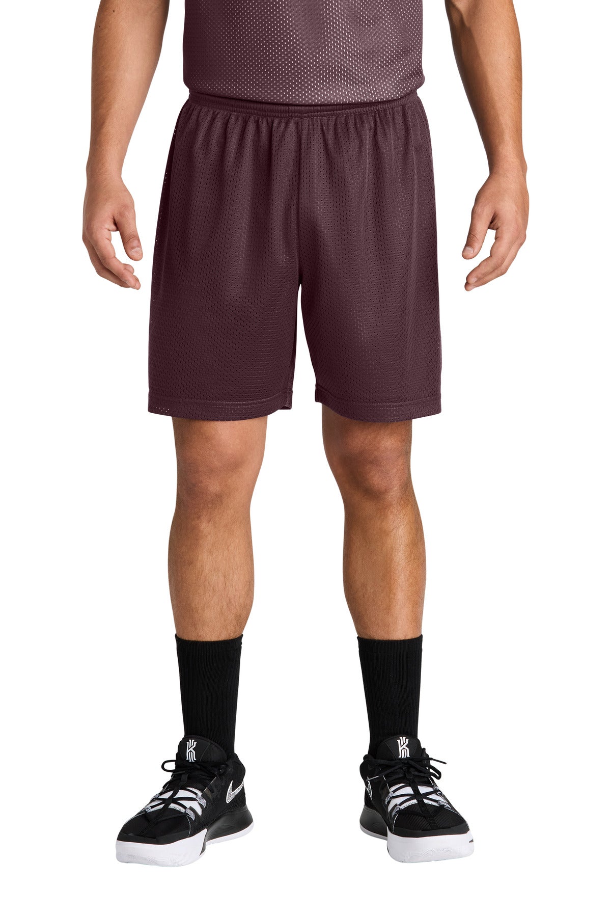 Custom logo Sport-Tek® PosiCharge® Mesh 7  Short ST5100 in Maroon