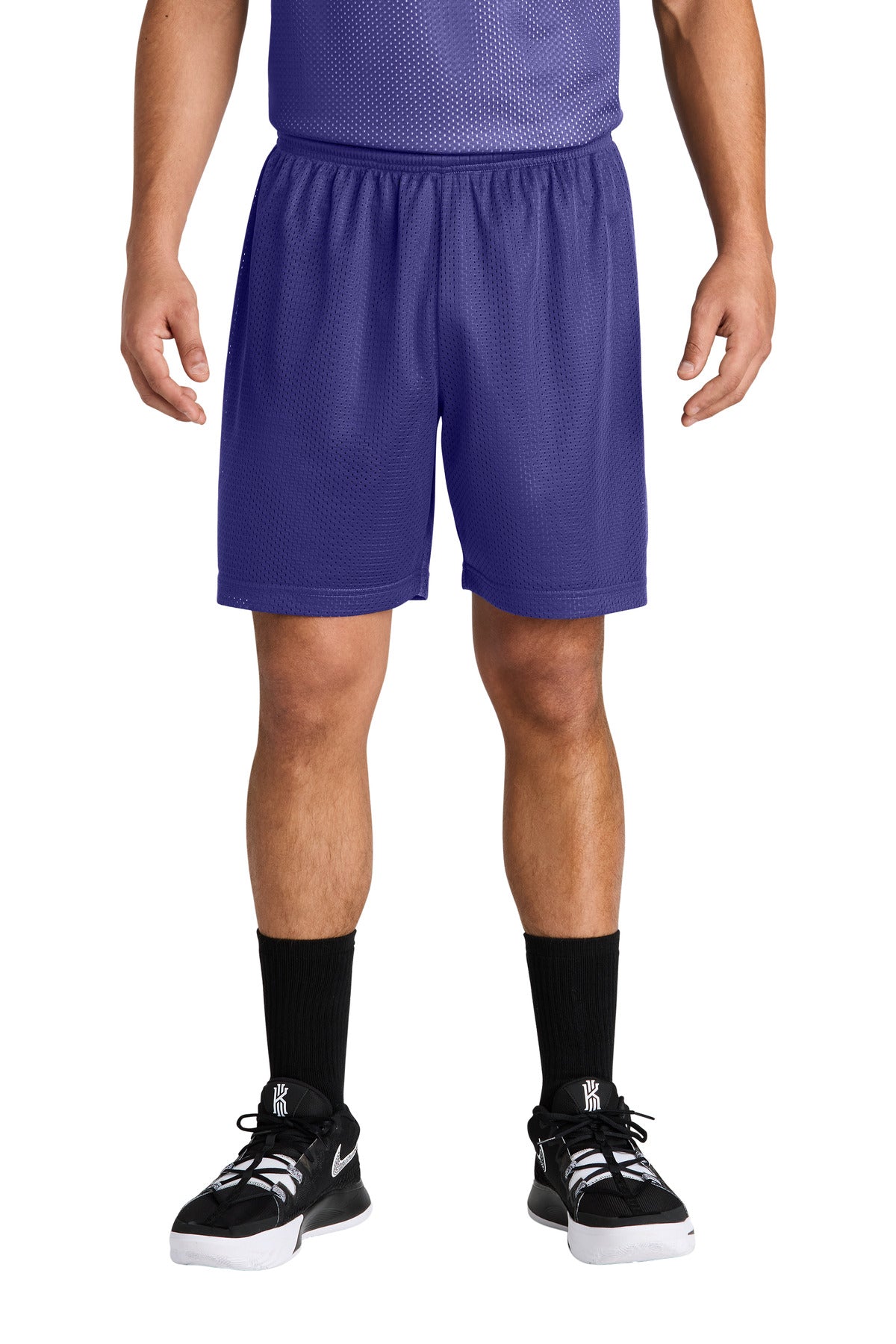 Custom logo Sport-Tek® PosiCharge® Mesh 7  Short ST5100 in Purple