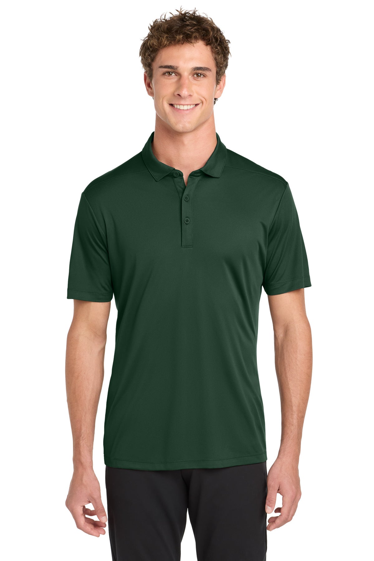 Custom logo Sport-Tek ®  Posi-UV®  Pro Polo. ST520 in Forest Green