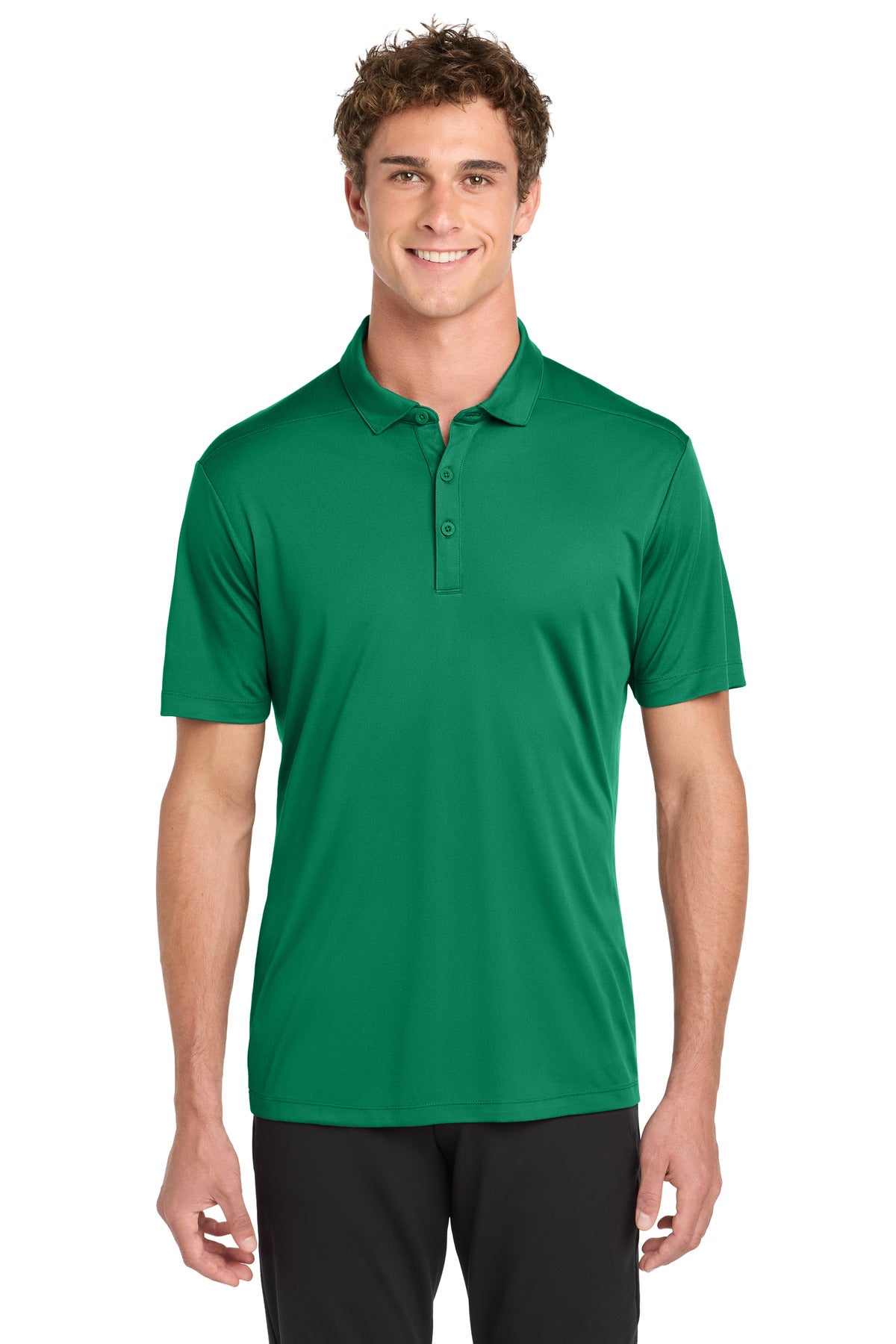 Custom logo Sport-Tek ®  Posi-UV®  Pro Polo. ST520 in Kelly Green