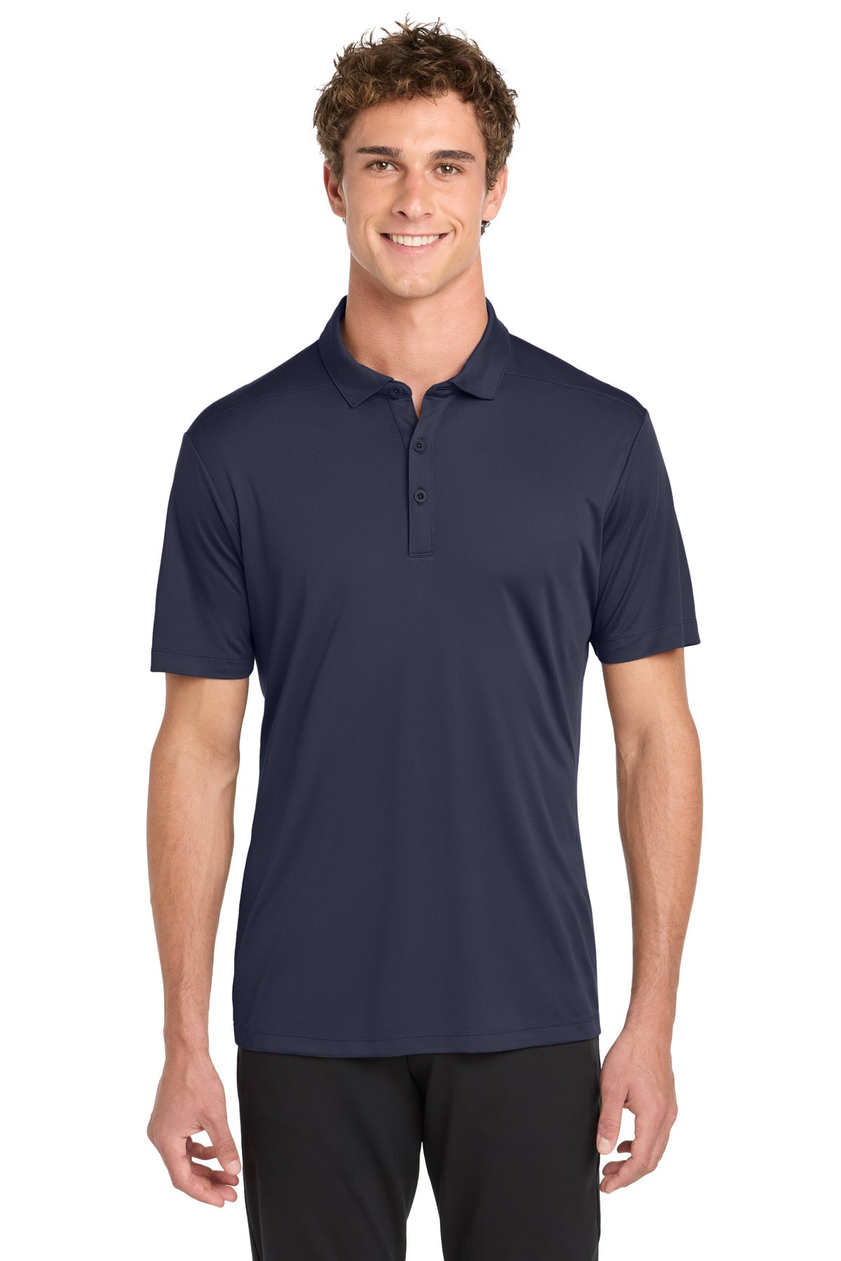 Custom logo Sport-Tek ®  Posi-UV®  Pro Polo. ST520 in True Navy