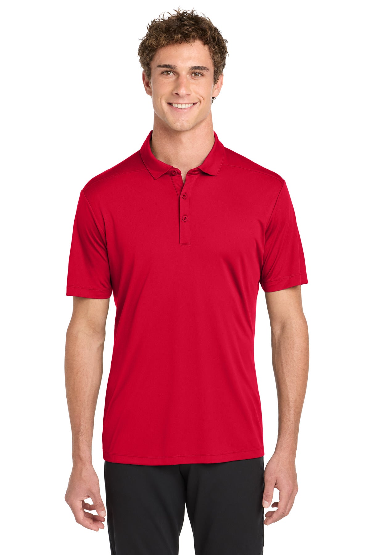 Custom logo Sport-Tek ®  Posi-UV®  Pro Polo. ST520 in True Red