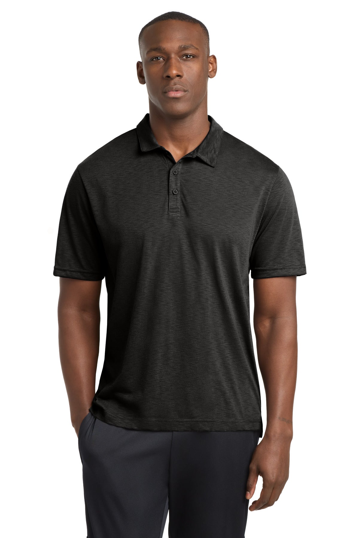 Custom logo Sport-Tek ® PosiCharge ® Strive Polo ST530 in Black