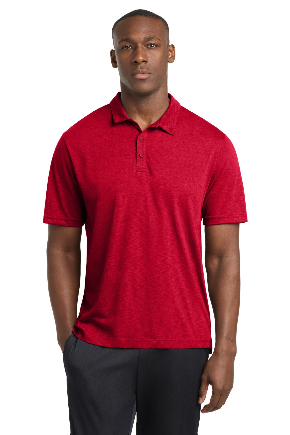 Custom logo Sport-Tek ® PosiCharge ® Strive Polo ST530 in Deep Red