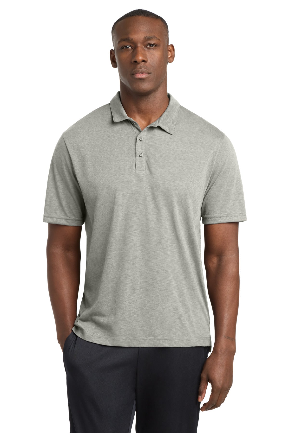 Custom logo Sport-Tek ® PosiCharge ® Strive Polo ST530 in Silver