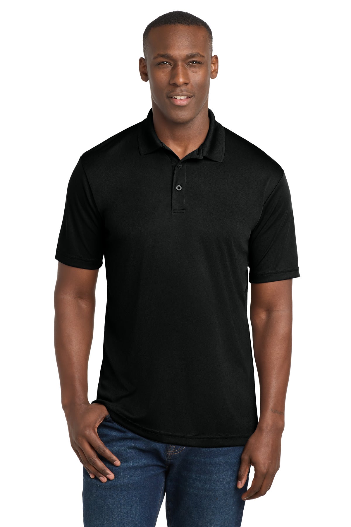 Custom logo Sport-Tek ® PosiCharge ® Competitor ™ Polo. ST550 in Black