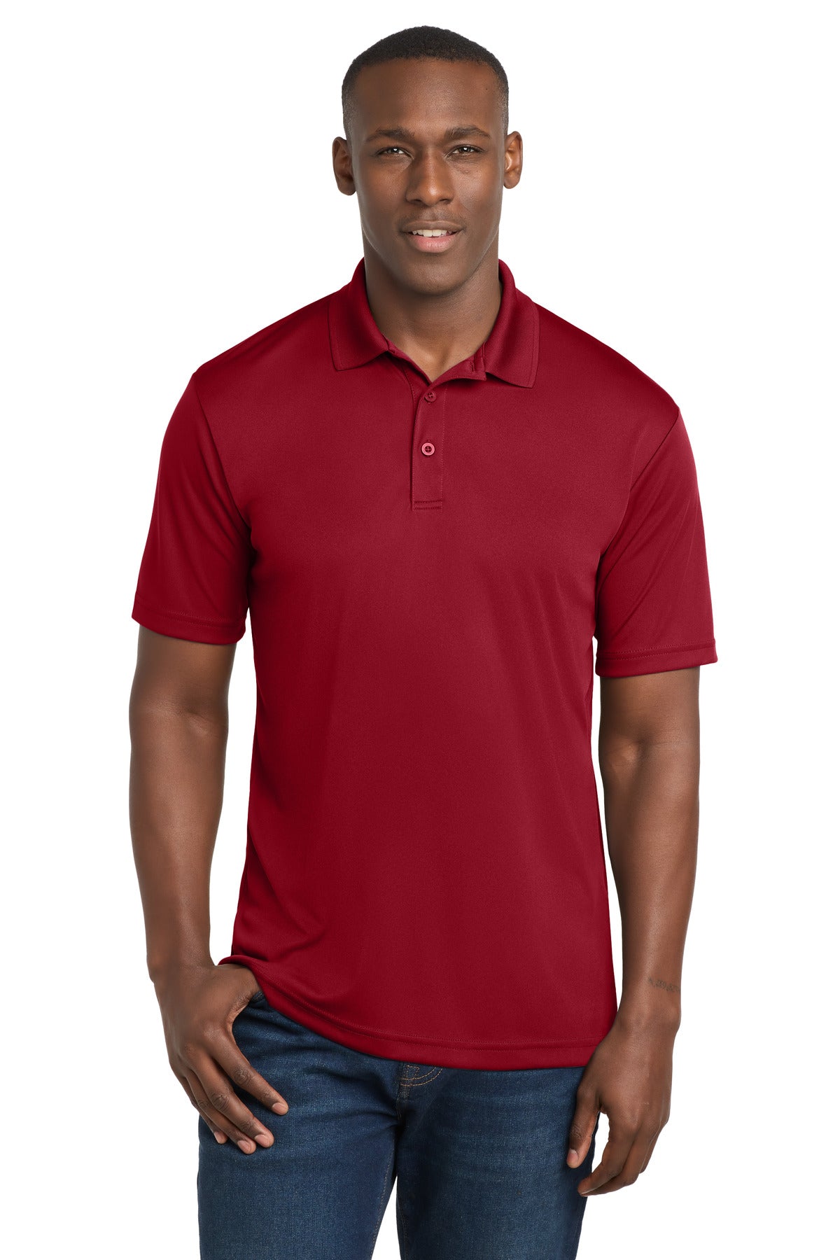 Custom logo Sport-Tek ® PosiCharge ® Competitor ™ Polo. ST550 in Deep Red