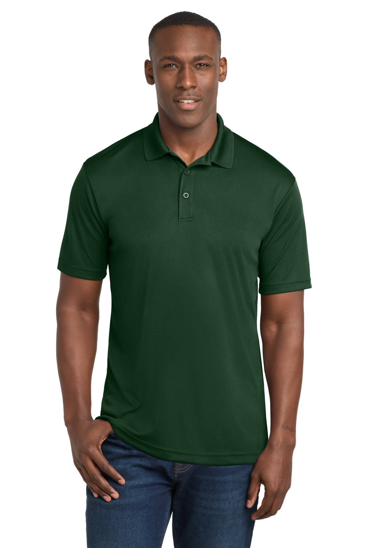 Custom logo Sport-Tek ® PosiCharge ® Competitor ™ Polo. ST550 in Forest Green