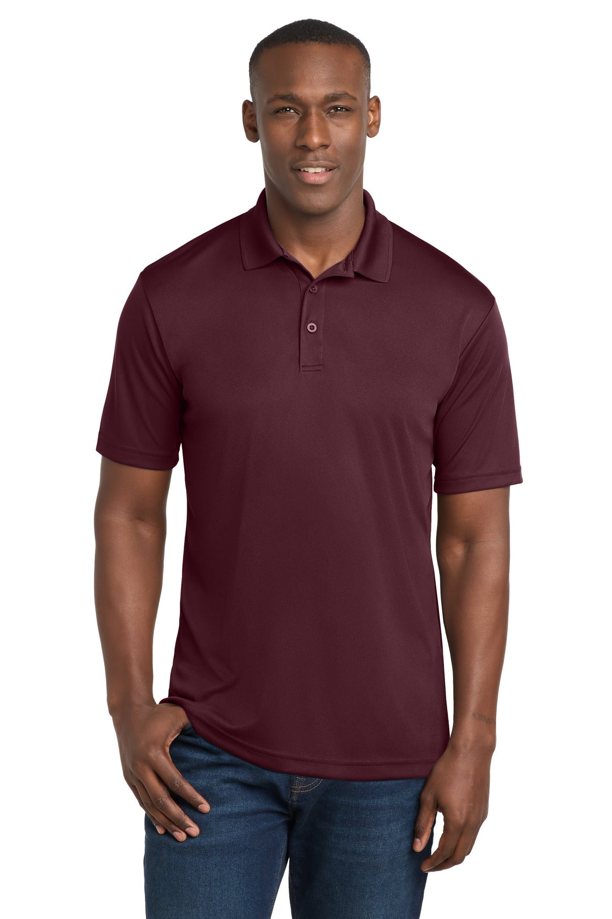 Custom logo Sport-Tek ® PosiCharge ® Competitor ™ Polo. ST550 in Maroon