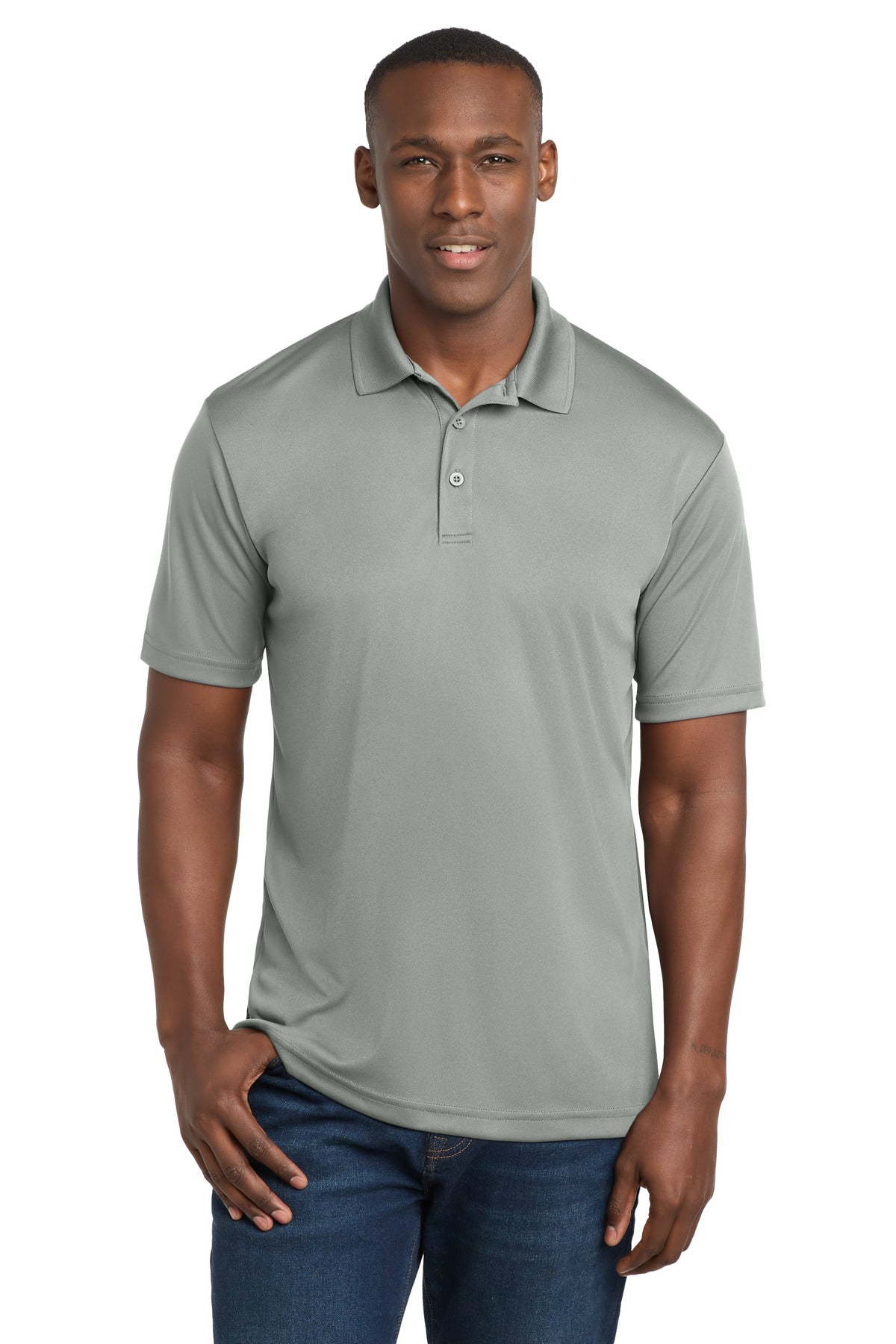 Custom logo Sport-Tek ® PosiCharge ® Competitor ™ Polo. ST550 in Silver