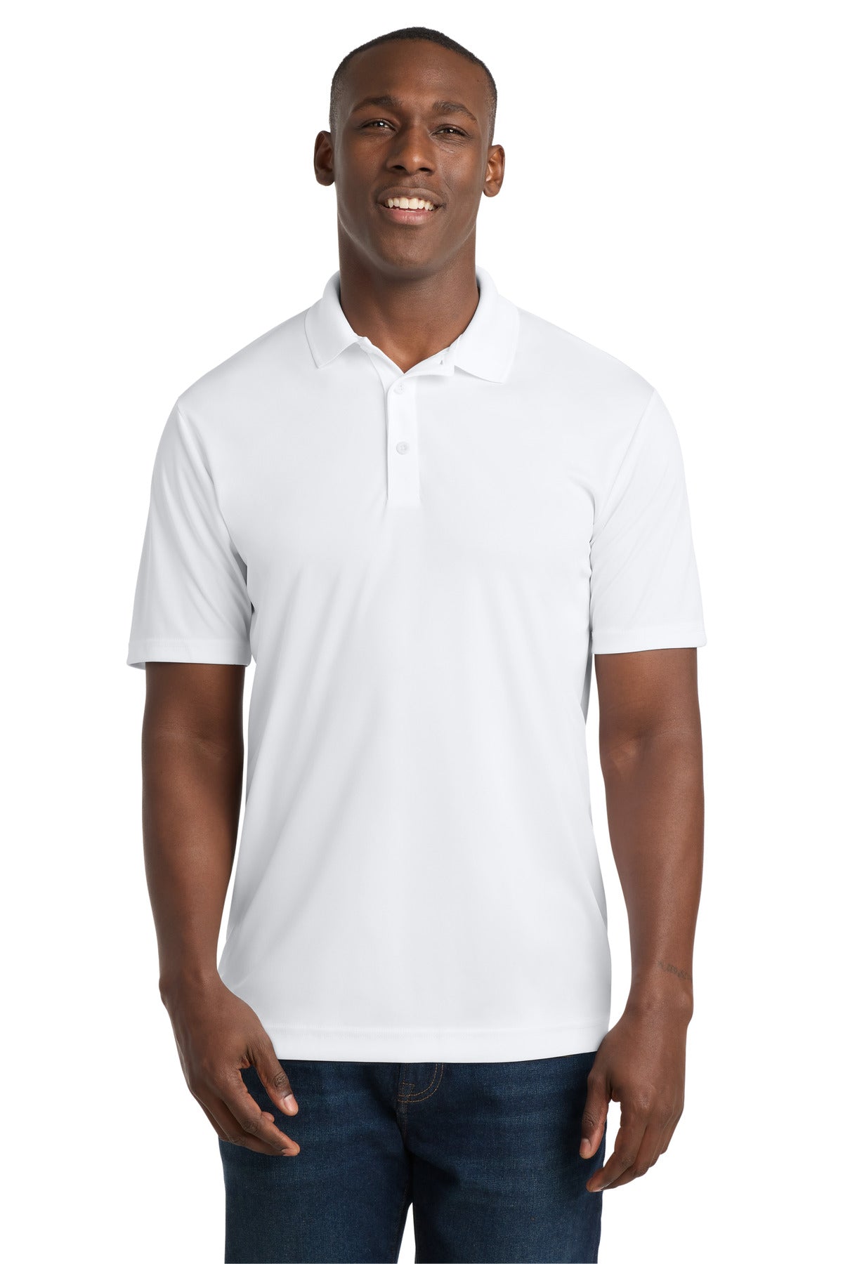 Custom logo Sport-Tek ® PosiCharge ® Competitor ™ Polo. ST550 in White