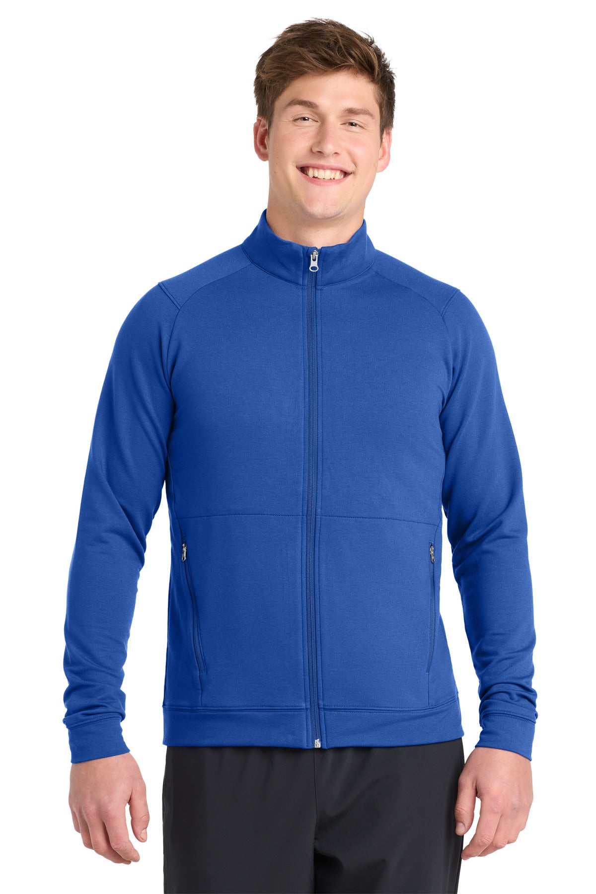 Custom logo Sport-Tek® Sport-Wick® Flex Fleece Full-Zip. ST560 in True Royal