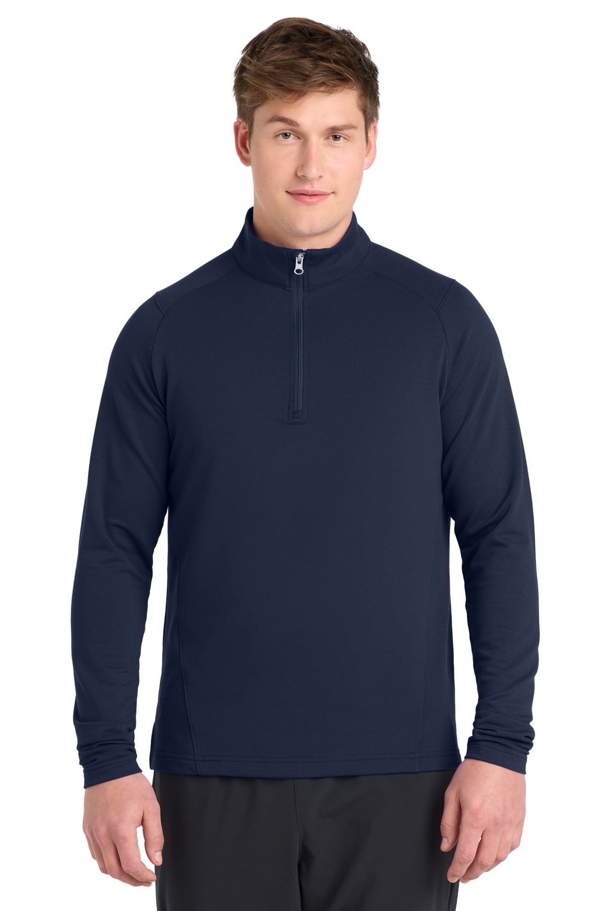 Custom logo Sport-Tek® Sport-Wick® Flex Fleece 1/4-Zip. ST561 in True Navy