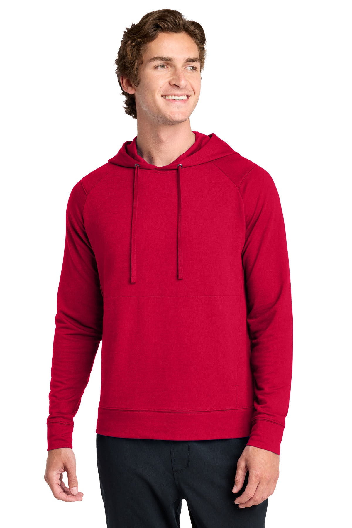 Custom logo Sport-Tek® Sport-Wick® Flex Fleece Pullover Hoodie ST562 in Deep Red