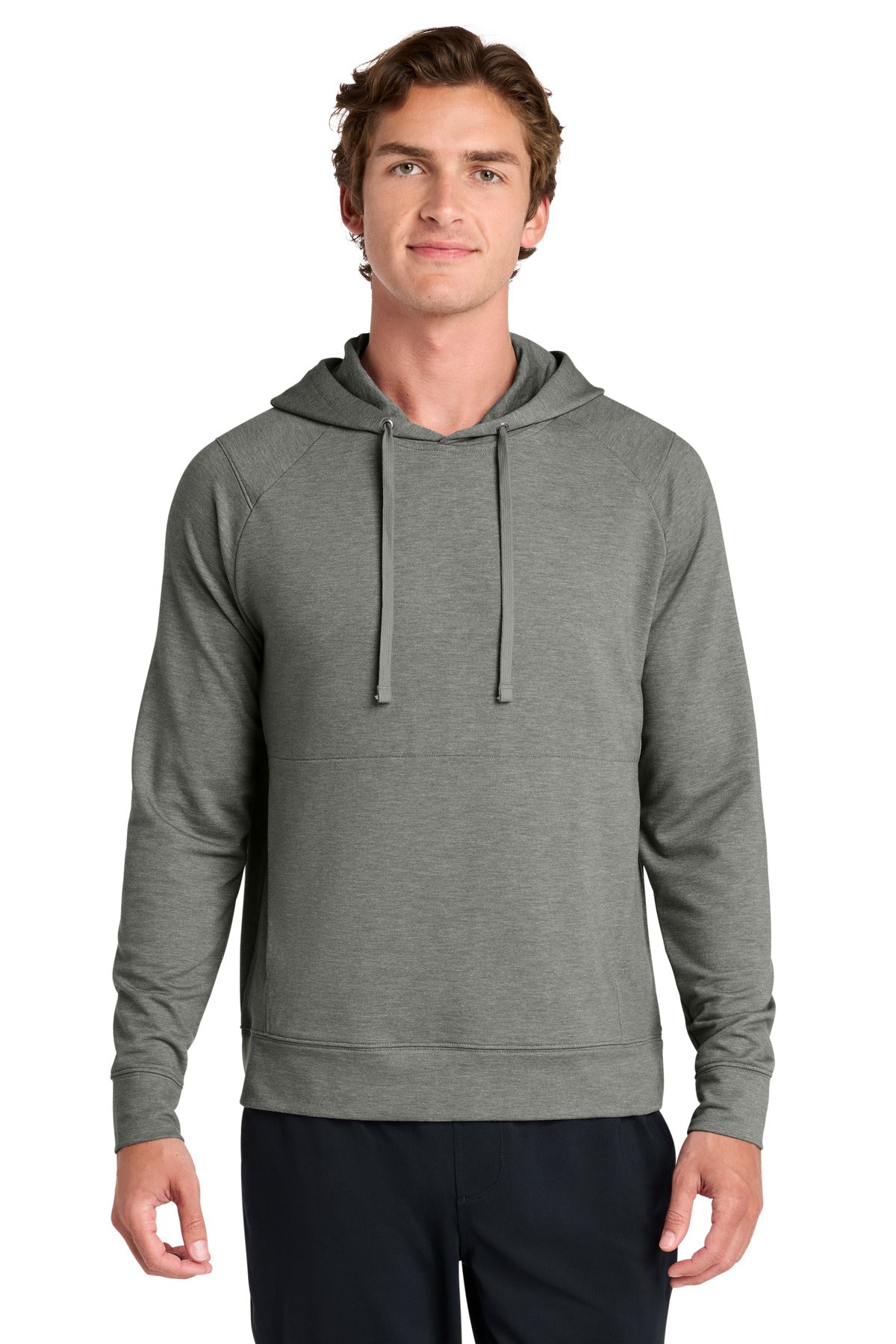 Custom logo Sport-Tek® Sport-Wick® Flex Fleece Pullover Hoodie ST562 in Light Grey Heather