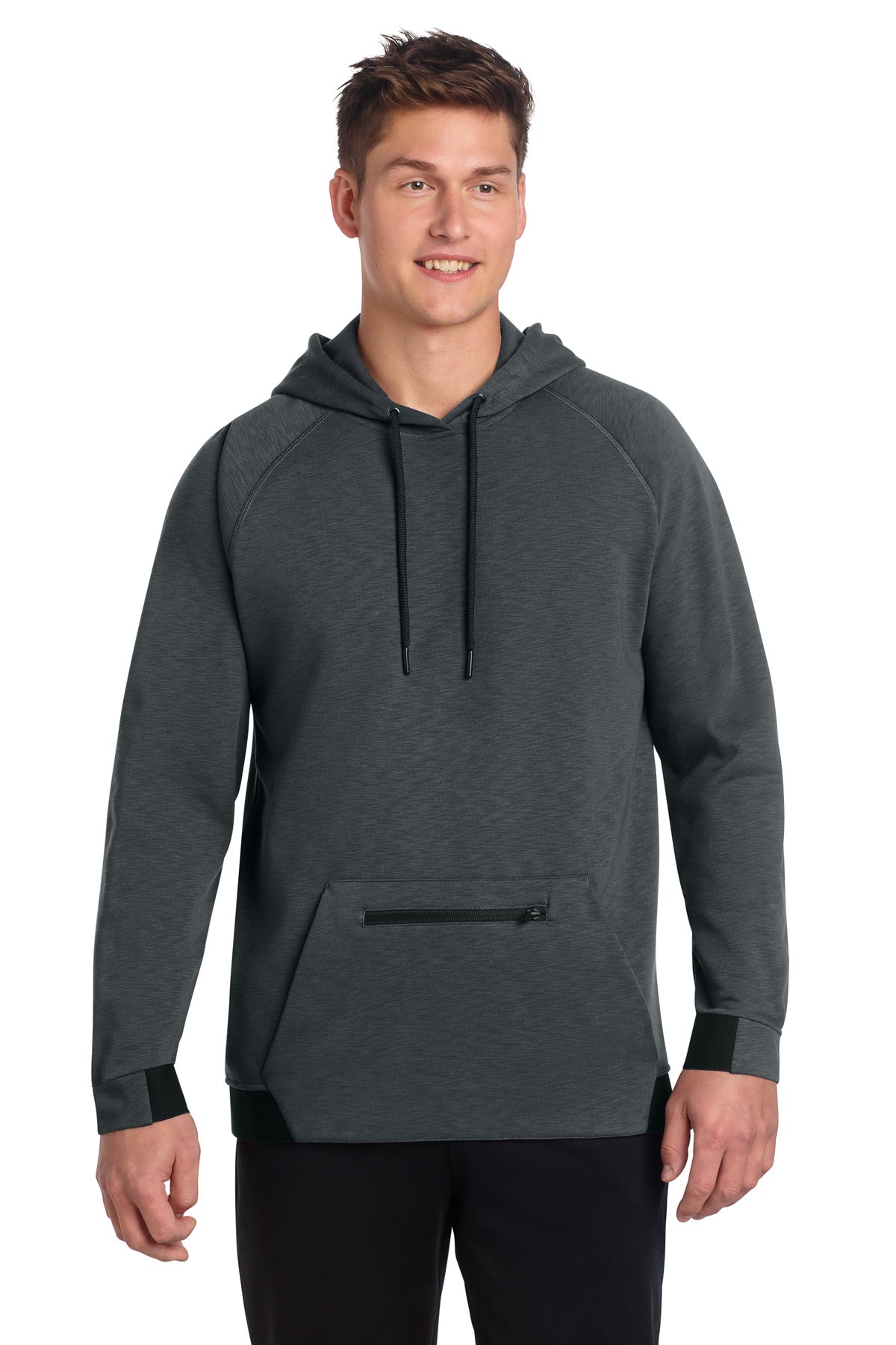 Custom logo Sport-Tek® PosiCharge® Strive Hooded Pullover ST571 in Graphite
